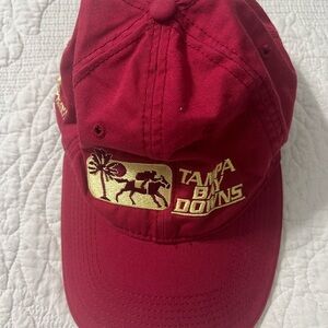 Tampa Bay Downs Golf Hat Adjustable The Silks Poker Room Horse Racing Maroon Cap
